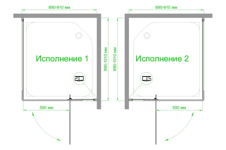 Душевой угол Royal Bath HPVD 100х90 профиль черный стекло прозрачное RB9100HPVD-T-BL - 3