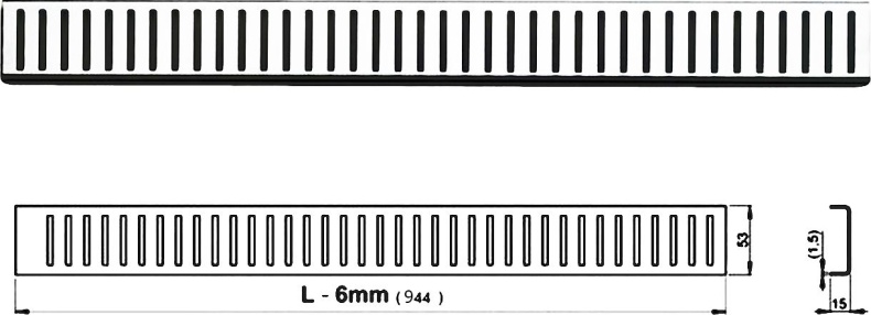 Решетка AlcaPlast Pure 950M матовая PURE-950M - 8