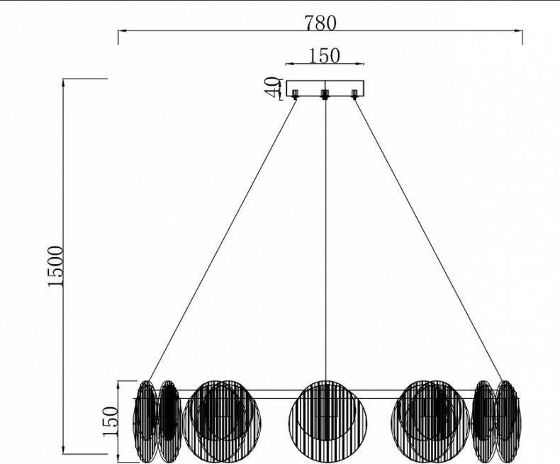 Подвесная люстра Stilfort Relux 4008/02/10P - 3