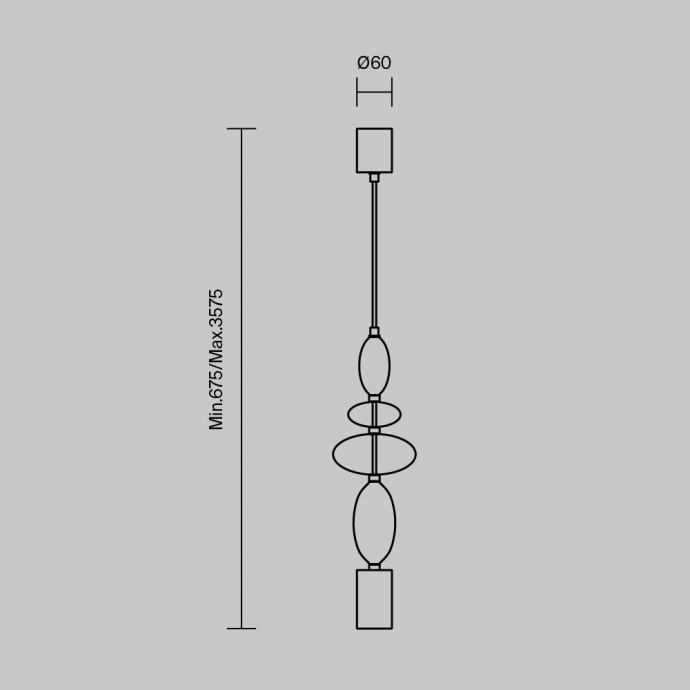 Подвесной светильник Maytoni Monochrome MOD071PL-L8B3K1 - 3