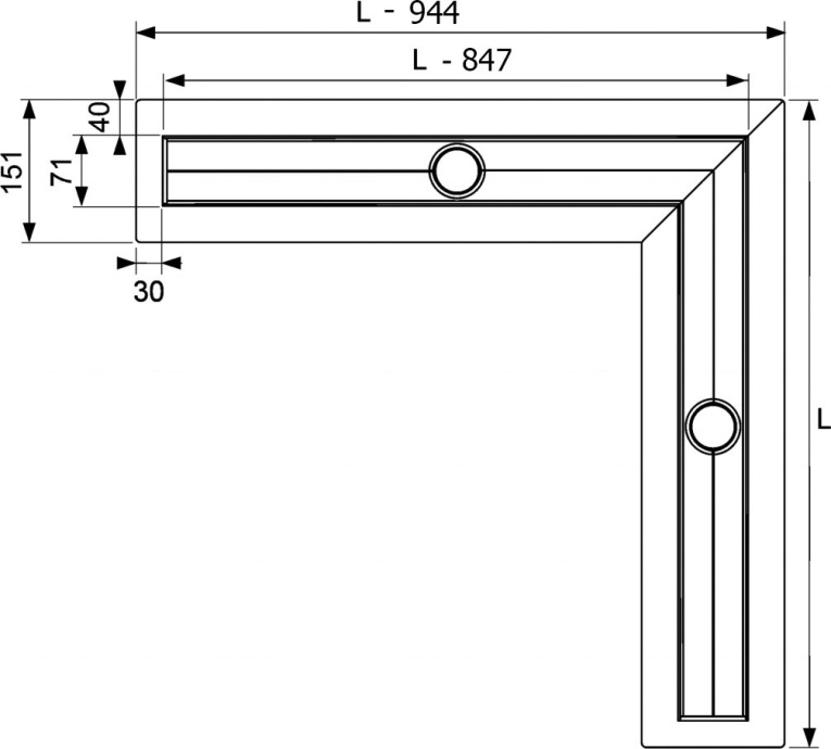 Душевой лоток Tece Drainline 94.4 см  610900 - 1