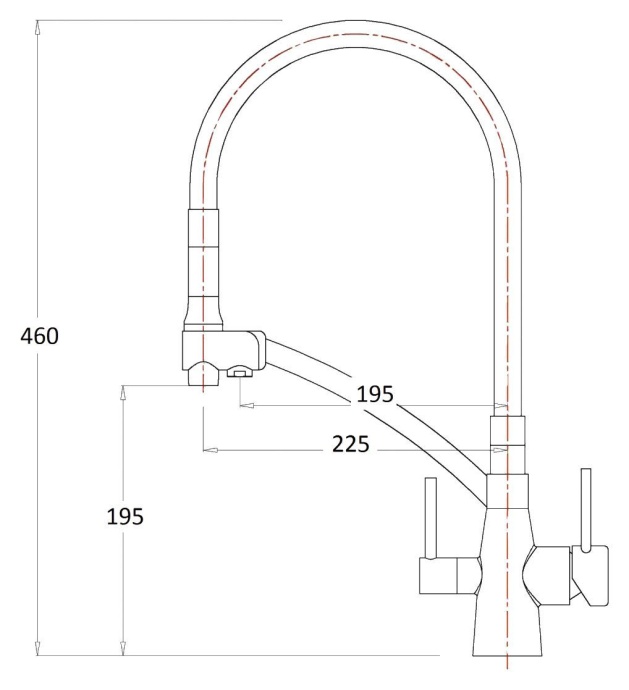 Смеситель Zorg Sanitary ZR 338-6 YF для кухонной мойки - 1