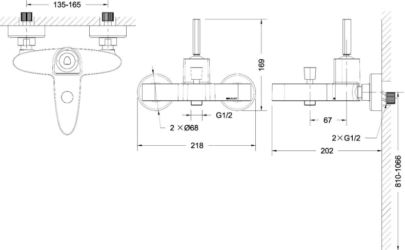 Смеситель Bravat Spring F679113C-01 для ванны с душем - 3