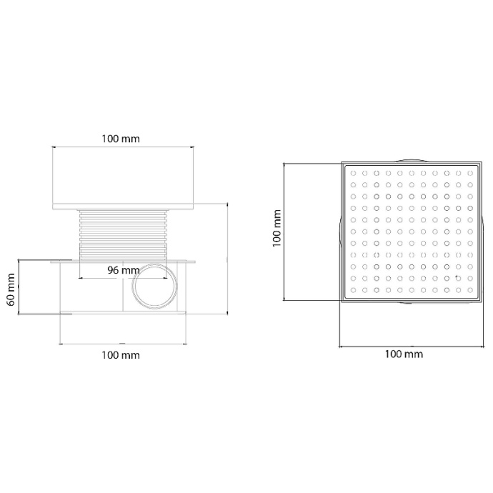 Душевой трап Armadi Art Smart Design 10х10 с решеткой хром 984-10-CR - 2