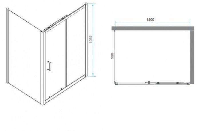 Душевой уголок RGW Passage PA-74-1B 140x90 профиль черный стекло прозрачное 4108741149-14 - 2