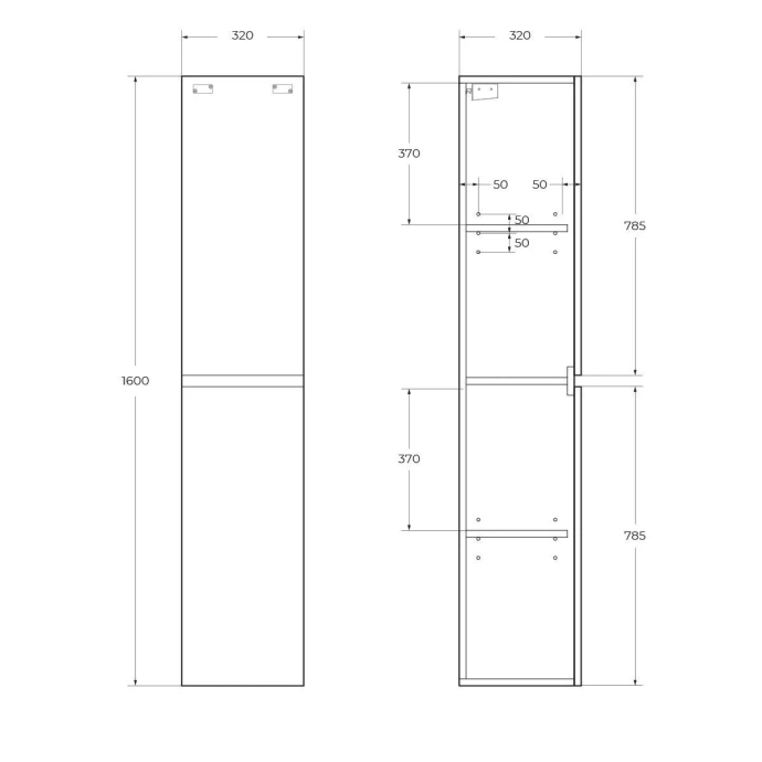 Комплект мебели BelBagno Albano 70 светлое дерево - 13