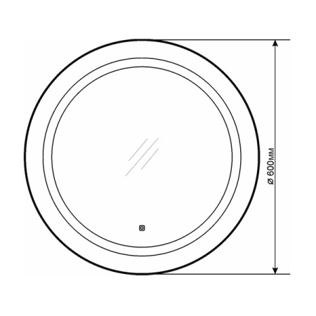 Зеркало Comforty Круг 60 с подсветкой 00-00005261 - 1