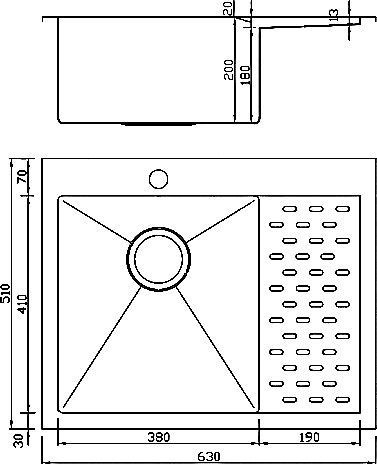 Металлическая мойка Seaman SMB-6351P  SMB-6351PRS.A - 1