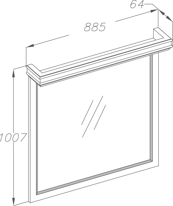 Зеркало Opadiris Борджи 85/2 слоновая кость Z0000012529 - 2