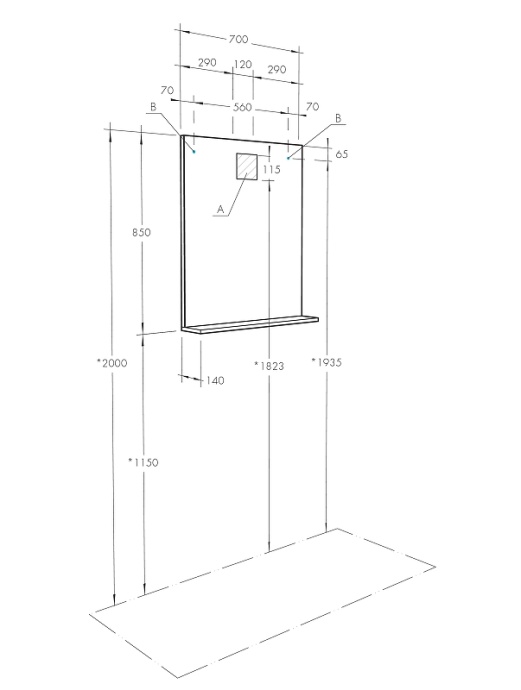 Зеркало Aquaton Терра 70 с подсветкой светлое дерево 1A247002TEDY0 - 6