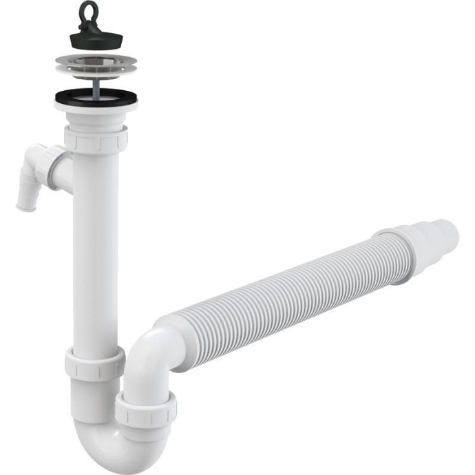 Сифон Alcaplast A830-DN50/40 Белый для кухонной мойки - 0