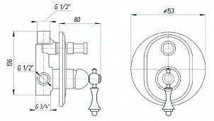 Смеситель Migliore Bomond ML.BMD-9772 Cr С ВНУТРЕННЕЙ ЧАСТЬЮ 26883 - 1