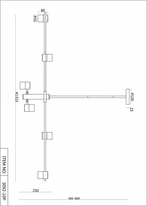 Люстра на штанге F-promo Chart 3092-10P - 1