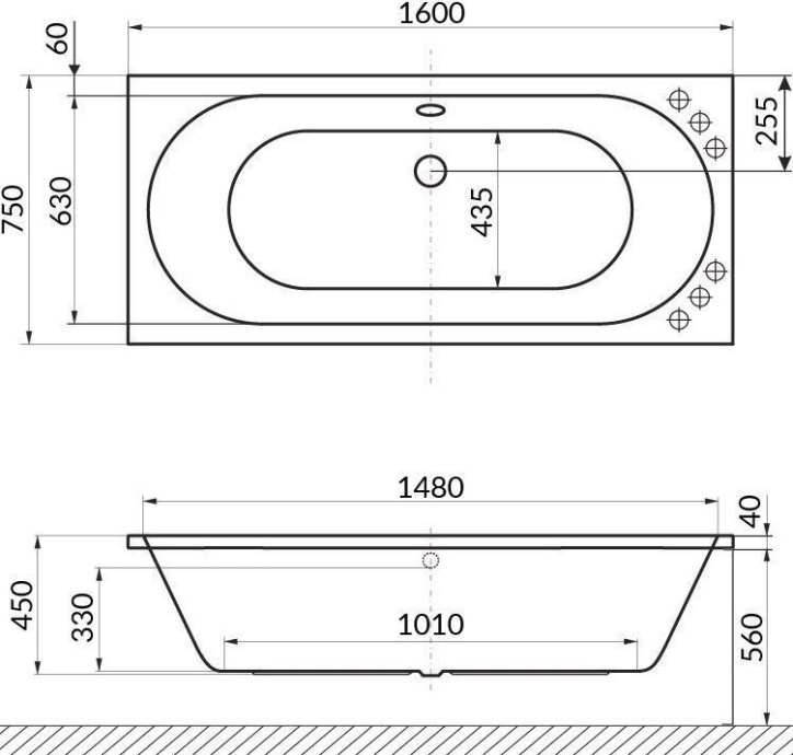 Акриловая ванна Excellent Oceana 160x75 WAEX.OCE16WH - 1