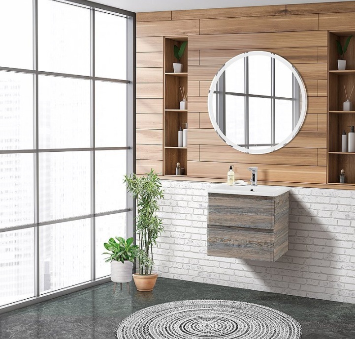 Тумба с раковиной BelBagno Albano 50 светлое дерево - 6