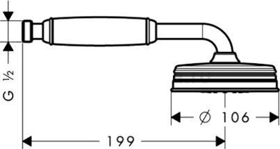 Душевая лейка Axor Montreux  16320000 - 3