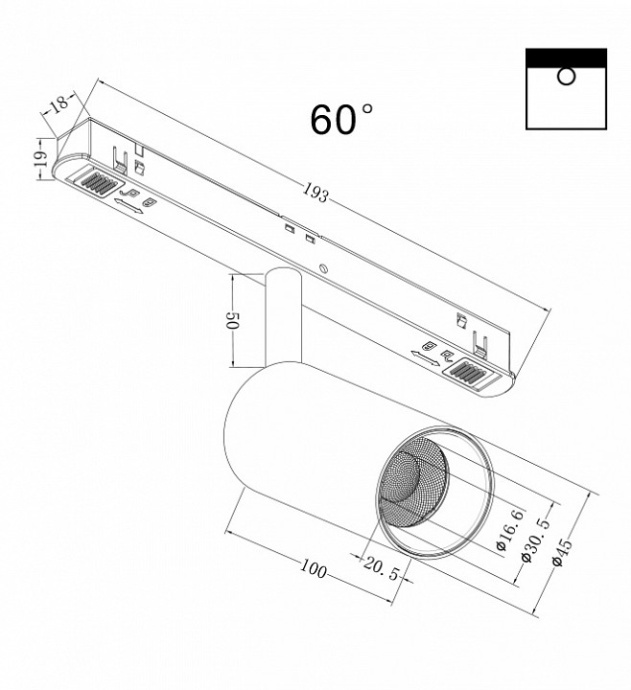 Светильник на штанге Maytoni Focus LED TR032-4-5W3K-W-DS-B - 1