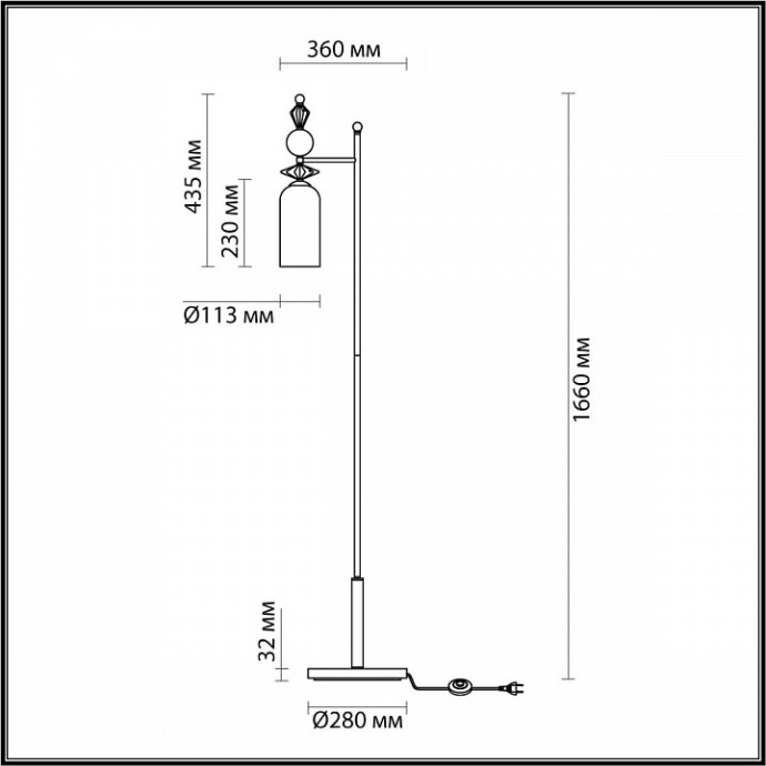 Торшер Odeon Light Classic Bizet 4855/1F - 2