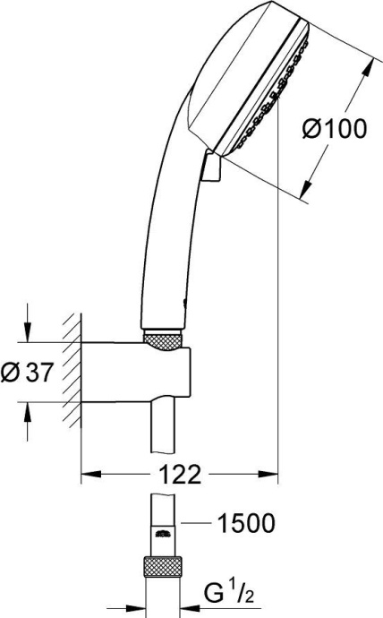 Душевой гарнитур Grohe Tempesta Cosmopolitan 27588002 - 2