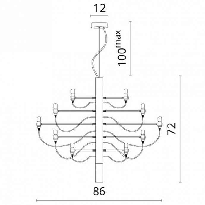 Подвесная люстра Divinare Molto 8030/02 LM-30 - 4