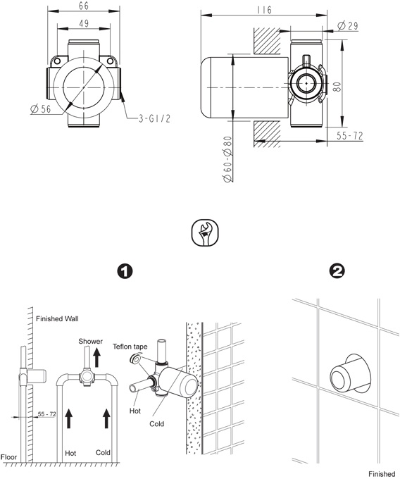 Скрытая часть Bravat D999CP D999CP-ENG - 1