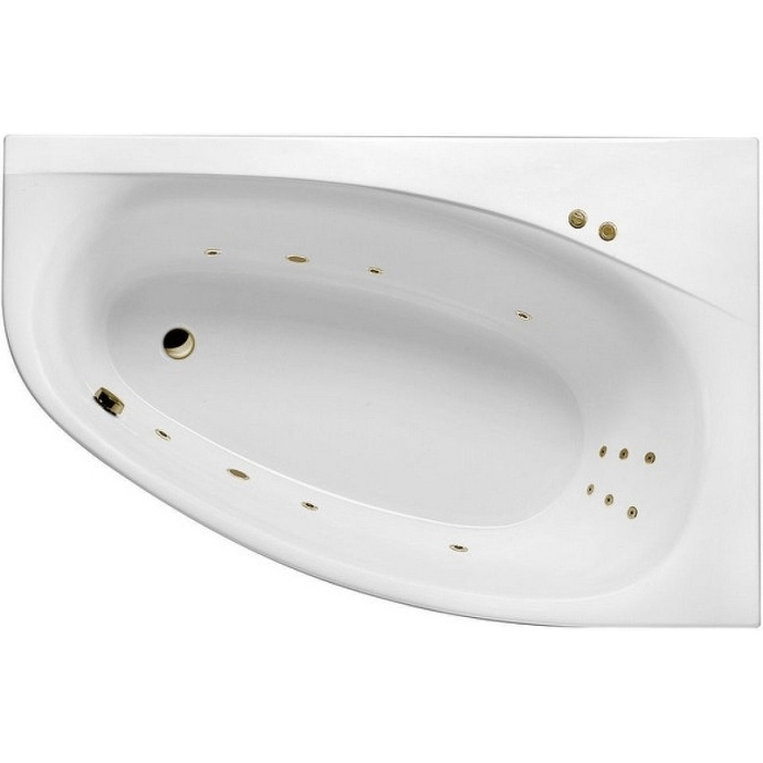 Акриловая ванна Excellent Kameleon 170x110 белая бронза правая с гидромассажем WAEX.KMP17.LINE.BR - 0