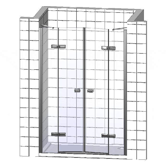 Душевая дверь в нишу Cezares ECO-O-B-2-90-P-Cr стекло punto - 6