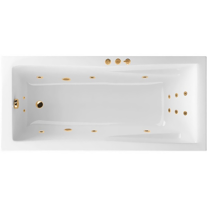 Акриловая ванна Excellent Palace 170x75 белая золото с гидромассажем WAEX.PAL17.SMART.GL - 0