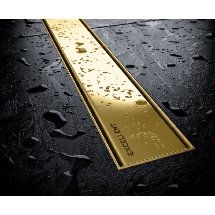 Душевой лоток Excellent Stilio 80 решетка декоративная золото INEX.1515.800.R.GL - 2