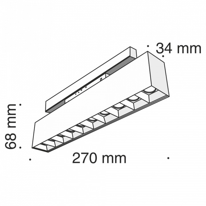 Трековый светодиодный светильник для магнитного шинопровода Maytoni Track Lamps TR014-2-20W3K-B - 1