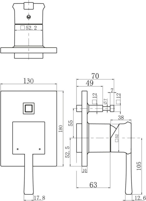 Смеситель BelBagno Mille MIL BASM CRM для ванны MIL-BASM-CRM - 1