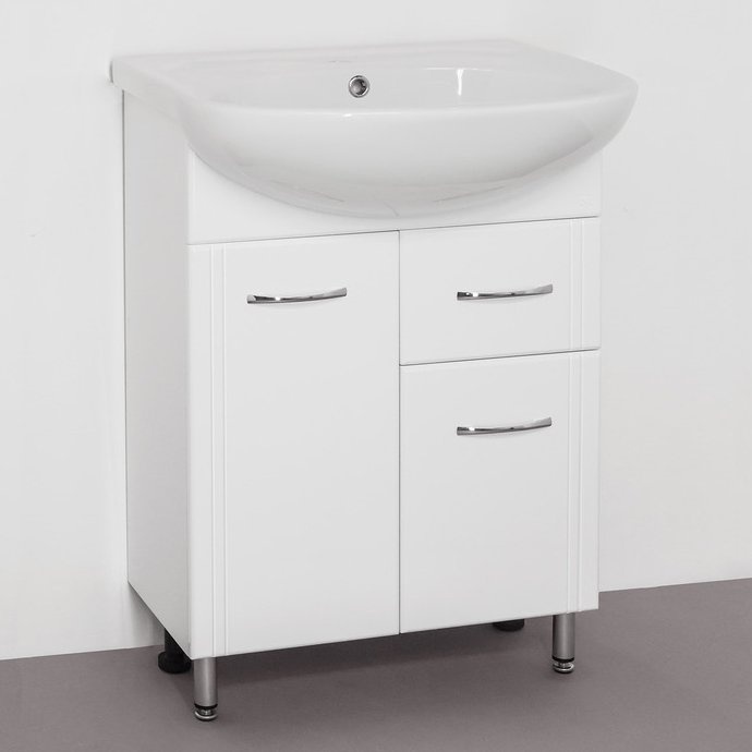 Тумба с раковиной Style Line Эко Стандарт №11 61 белая - 2