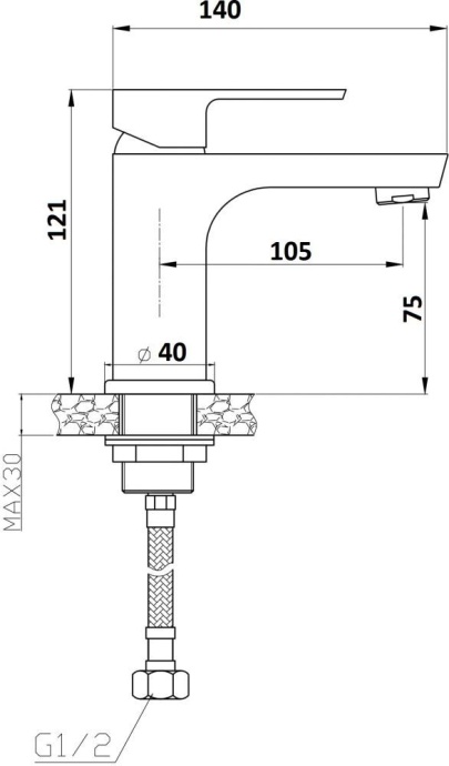 Смеситель Agger Brilliant A0302100 для раковины - 3