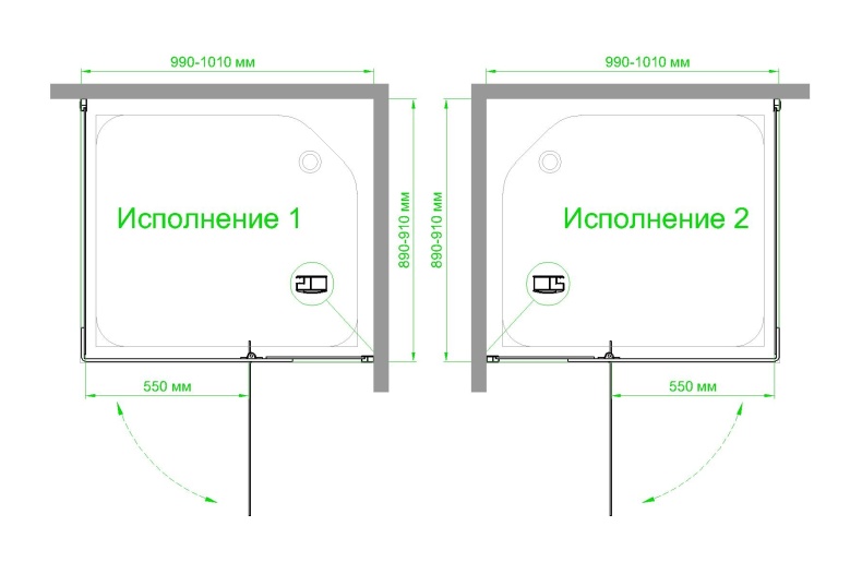 Душевой уголок Royal Bath HPVD 90х100 профиль белый стекло прозрачное RB1090HPVD-T - 3