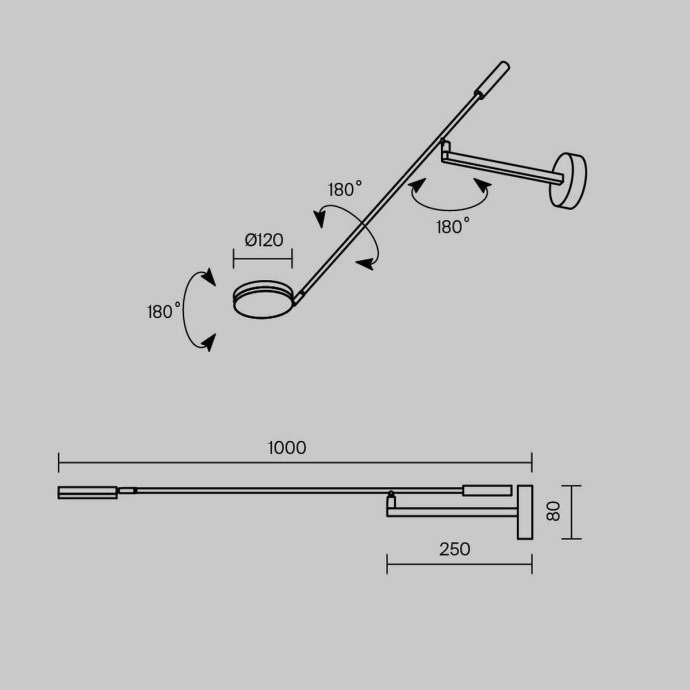 Настенный светодиодный светильник Maytoni Fad MOD070WL-L6B3K - 2