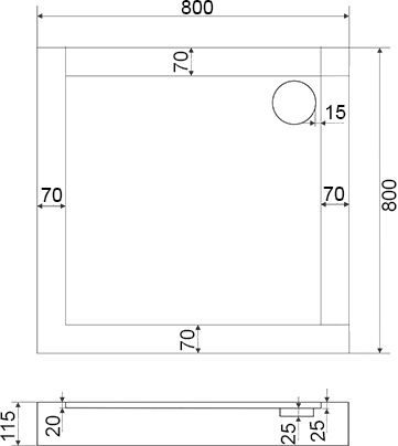 Поддон для душа Good Door Форум 80x80 ПН00048 - 2