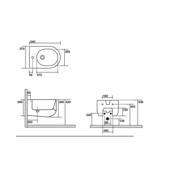 Биде подвесное Kerasan Flo  312301 - 3