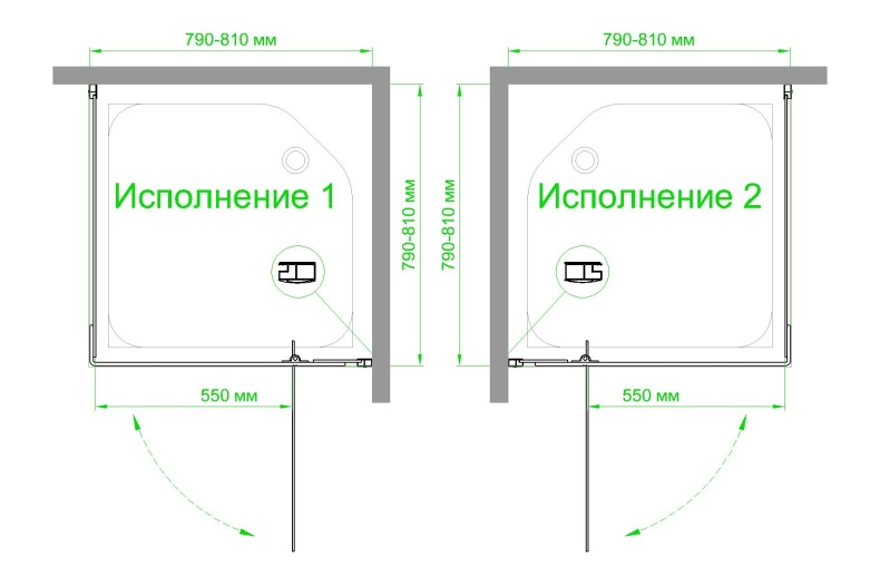 Душевой уголок Royal Bath HPVD 80х80 профиль черный стекло прозрачное RB80HPVD-T-BL - 3