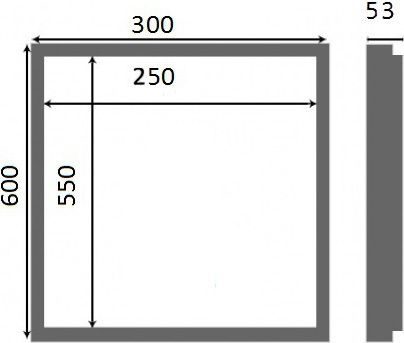 Люк настенный Люкер AL-KR 60x30 - 9