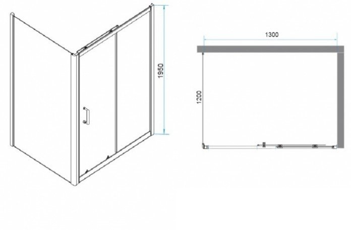 Душевой уголок RGW Passage PA-74 130x120 профиль хром стекло прозрачное 410874132-11 - 2