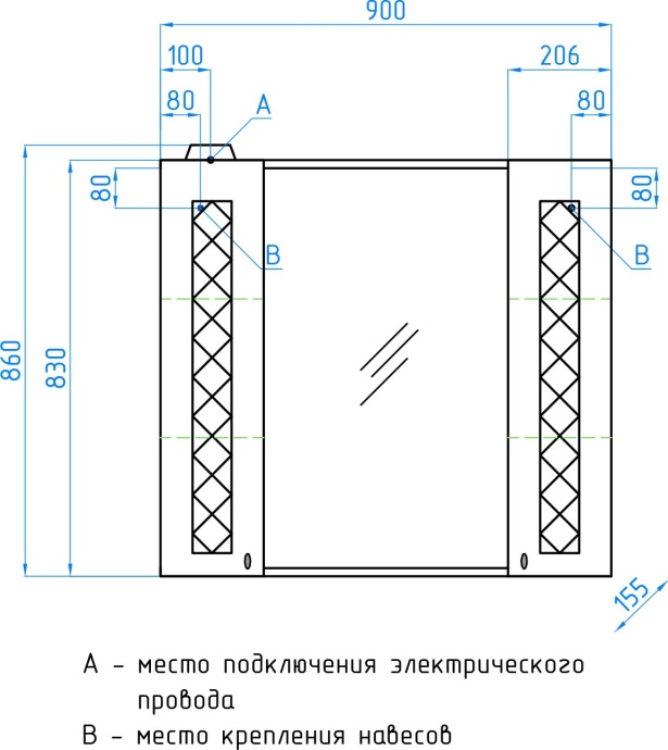 Зеркало-шкаф Style Line Канна 90 см  ЛС-00000167 - 10