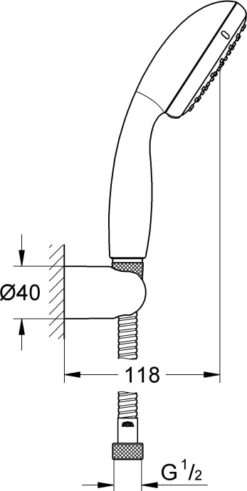 Душевой гарнитур Grohe Tempesta New 2780310E - 1