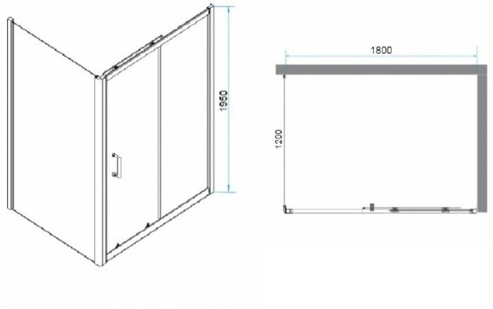 Душевой уголок RGW Passage PA-74 180x120 профиль хром стекло прозрачное 410874182-11 - 2