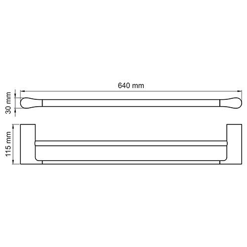 Wiese K-8940 Держатель полотенец двойной - 2