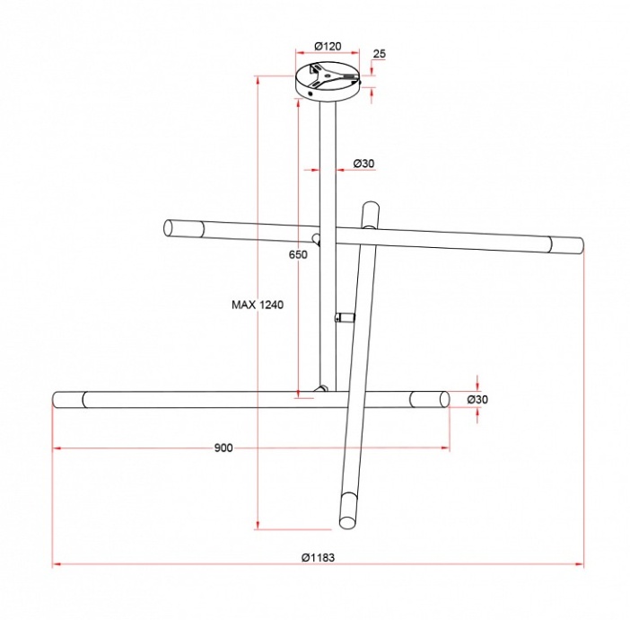 Потолочный светильник Maytoni Technical MOD620CL-06B - 3