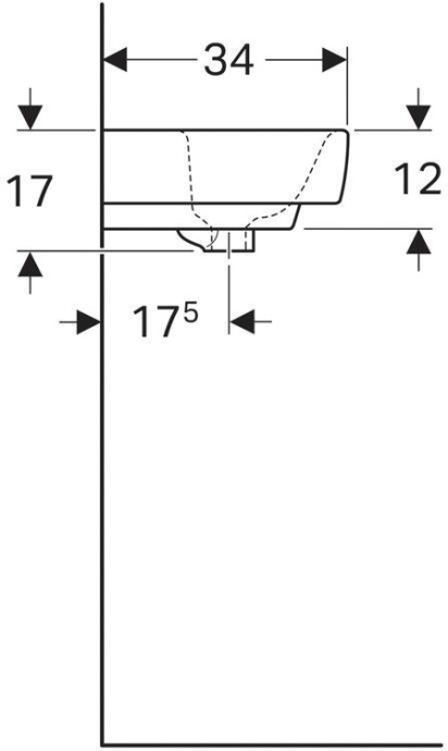 276145000 Renova Compact Раковина, 450х340 мм - 2