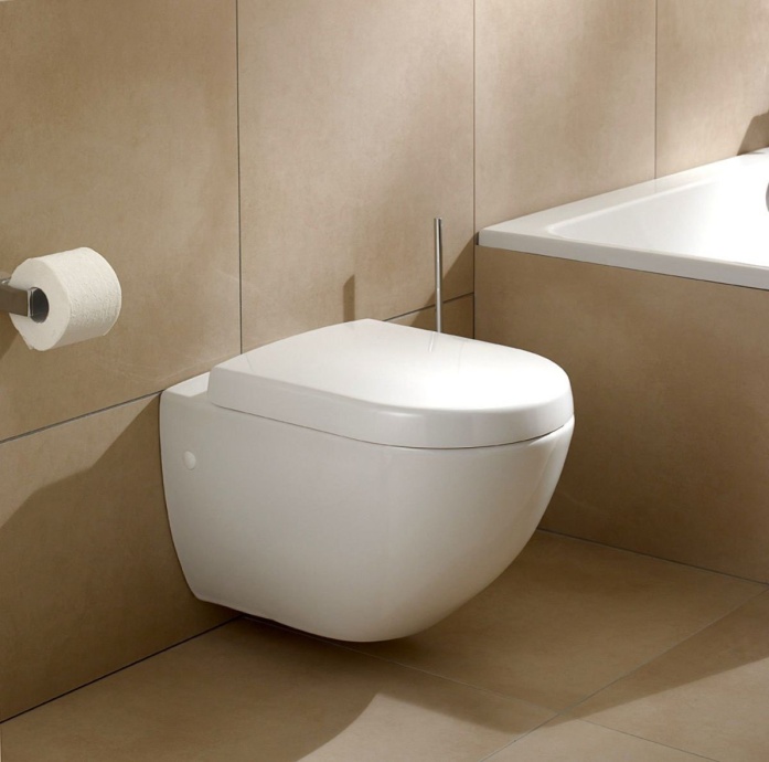 Унитаз подвесной Villeroy & Boch Subway Plus 2.0 безободковый, укороченный, ceramic plus, белый - 3