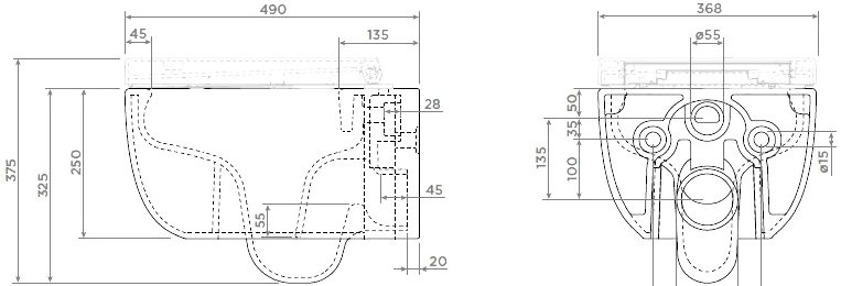 Унитаз подвесной Berges Wasserhaus Ego 082111 - 2