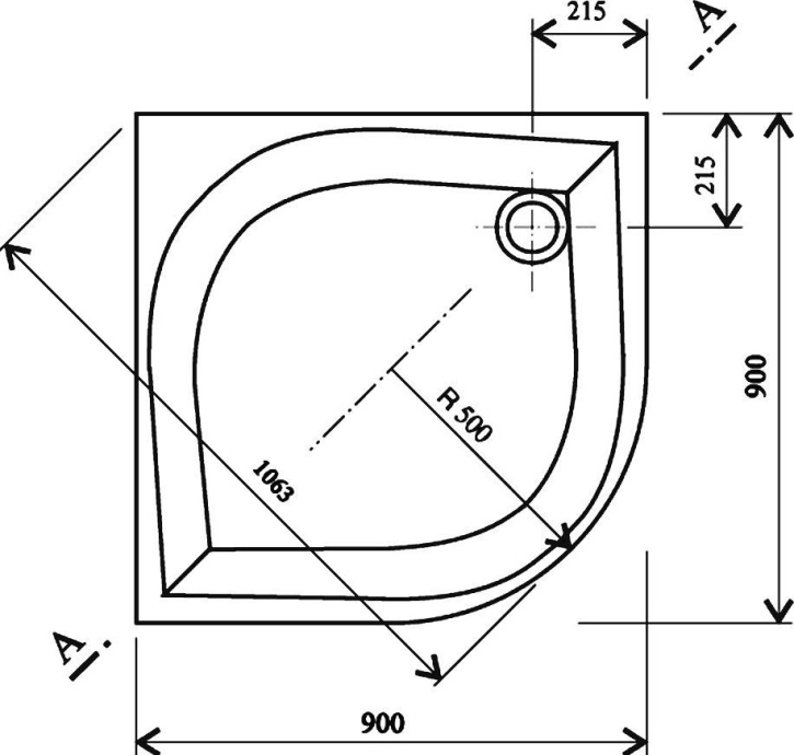 Душевой поддон Ravak Elipso 90x90 см  A227701410 - 2