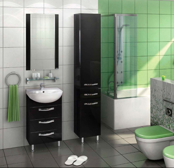 Зеркало AQUATON Ария 50 черный глянец 1A140102AA950 - 2